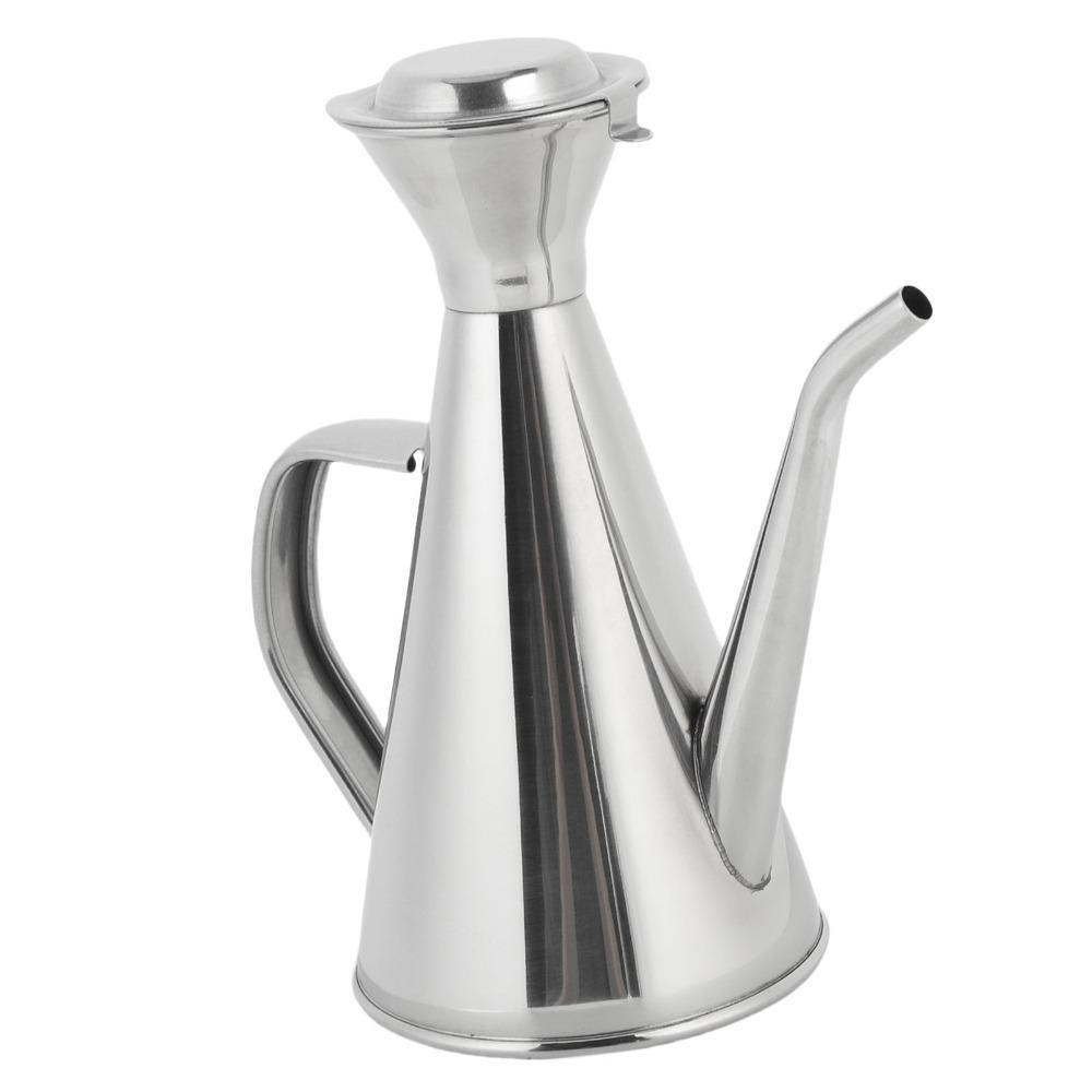 250ml/500ml Stainless Steel Oil Dispenser Oil Storage Container Soy Sauce Dispensing