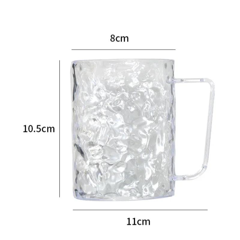 Plastic Mouthwash Toothbrush Cup With Handle Home Bathroom Tumblers Portable Mug Transparent Toothbrush Holder