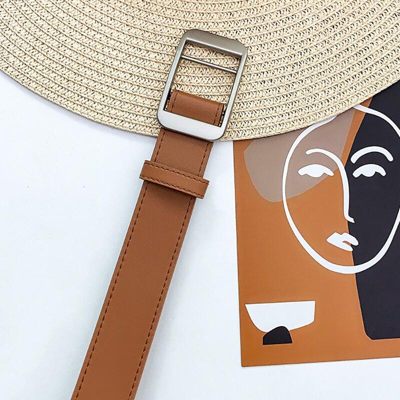 

Ремень унисекс свободного размера из искусственной кожи для женщин с пряжкой без отверстий, роскошный дизайнерский джинсовый пояс для мужчин, модный, непористый, мягкий пояс 105cm