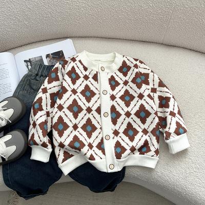 2025 New Autumn Winter Children's Coat Knitted Jackets Boys Girls Sweater Warm Cardigans Baby Thickened Outer Sweaters