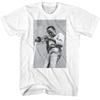 Miles Davis Trumpet Into Mic White T-Shirt