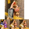 Adorable Lightup Latte Bear Keychain Fashionable Pvc Bag Pendant Car Key Holder