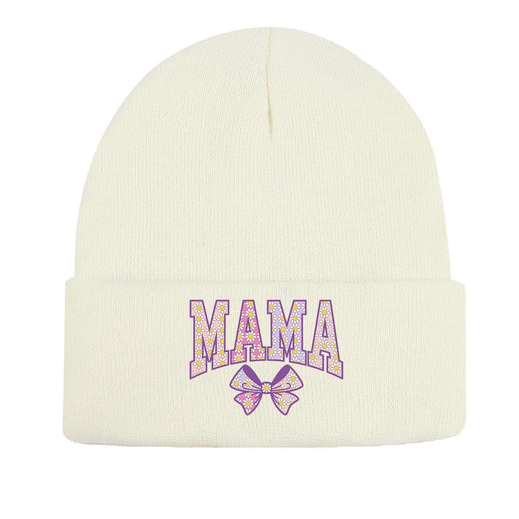 Pink Bowknot Winter Knitted Hat Beanie, Skullies Beanies Cuff Stretchy Stylish Pompom Beanies Knitted Cap Beanie
