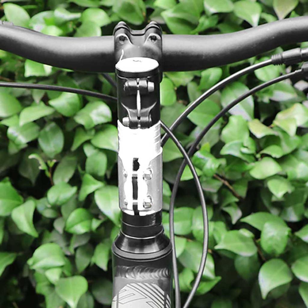 Aluminum Alloy Mountain Bike Stem Extender Handlebar Stem Riser (Silver)
