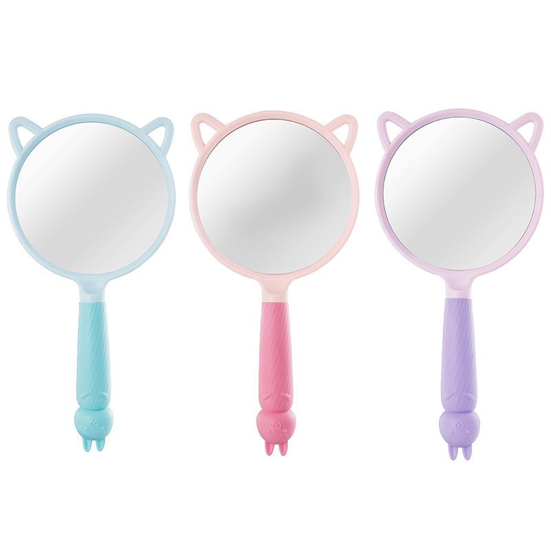 Pocket Demon Soft Cute Silicone Handle Mirror Girl Home Cute Handheld Mirror Portable High-definition Makeup Mirror