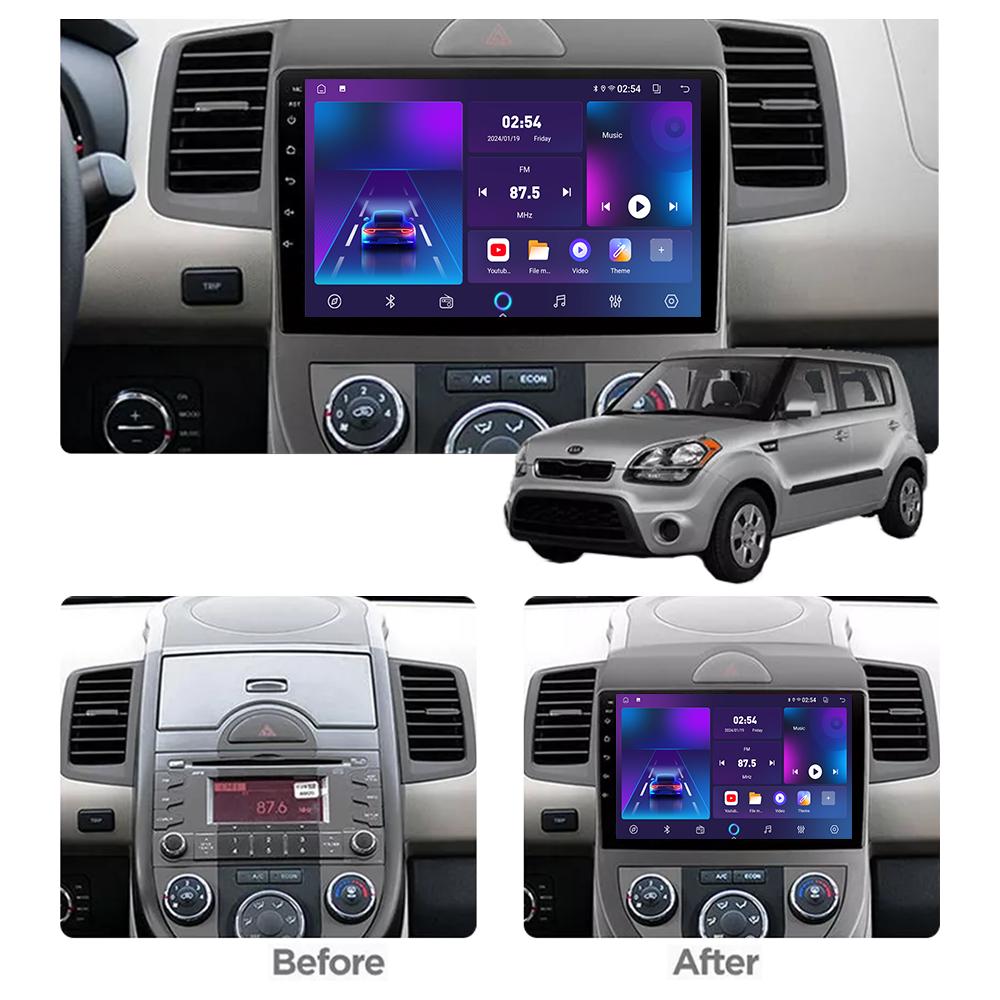 Android Car Radio For KIA Soul 2008-2011 Multimedia Player Head Unit Stereo GPS Navigation BT WIFI 1+16GB