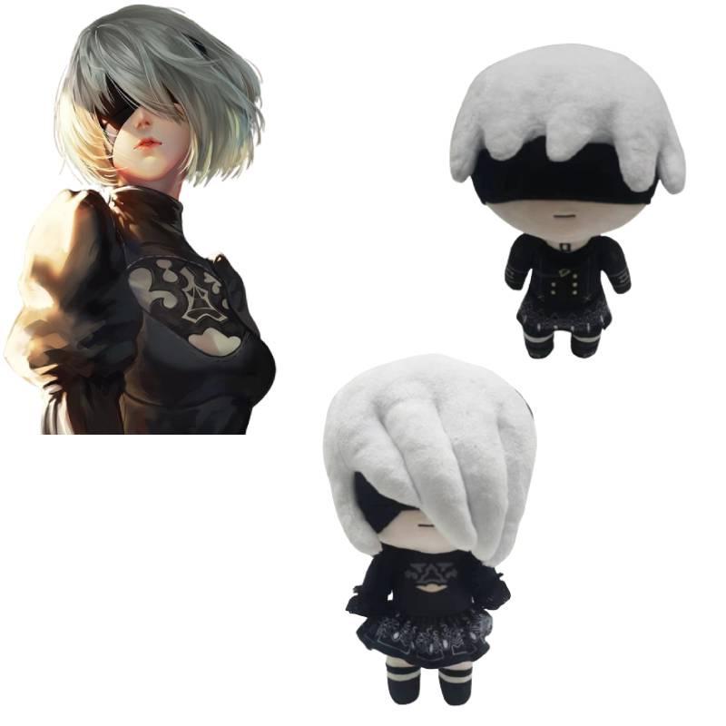 Nier Automata 2b Plush Toy Doll 23cm Height Pp Cotton Filling Cartoon Figure