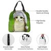 Meowl Cat Owl Meme Thermal Insulated Lunch Bags for School Portable Food Bag Cooler Thermal Lunch Box