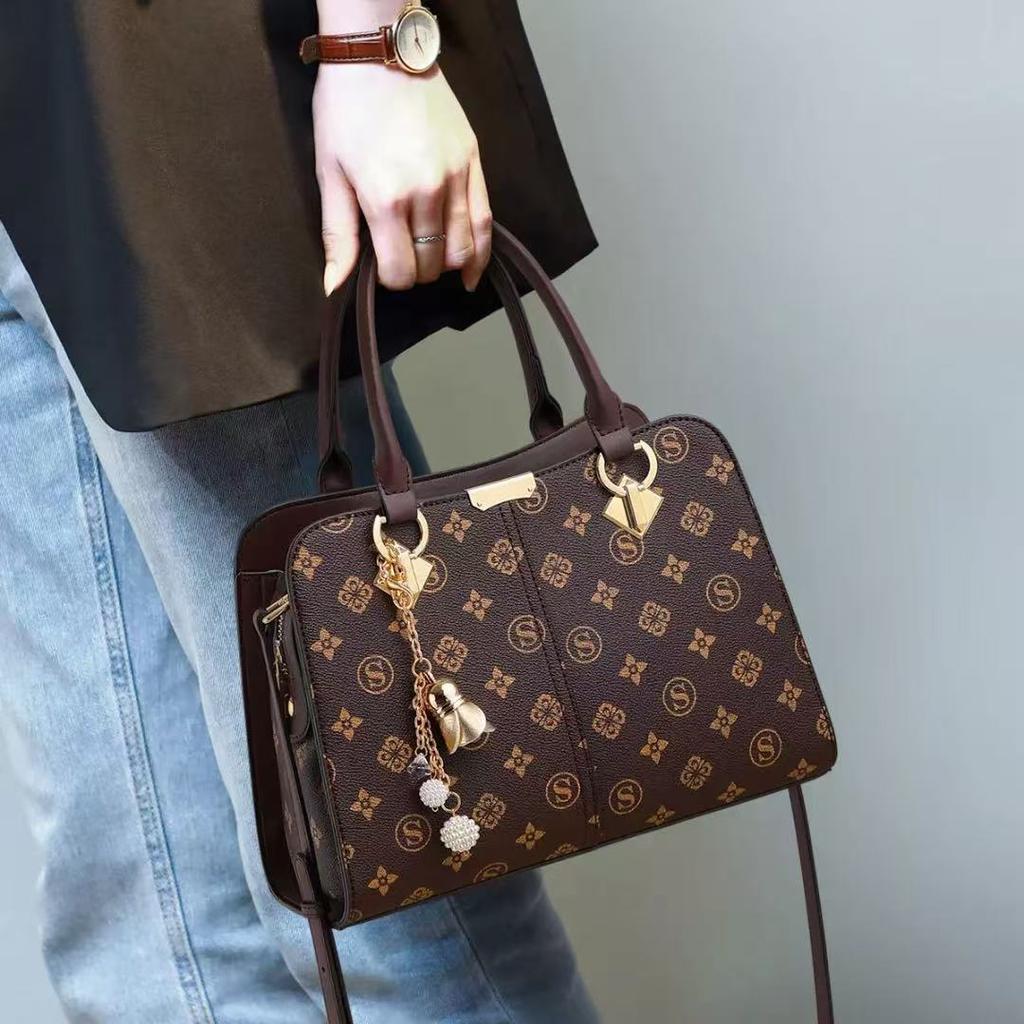 Handbag bag Atmospheric elegant middle-aged mother bag Large capacity handbag Retro shoulder messenger bag