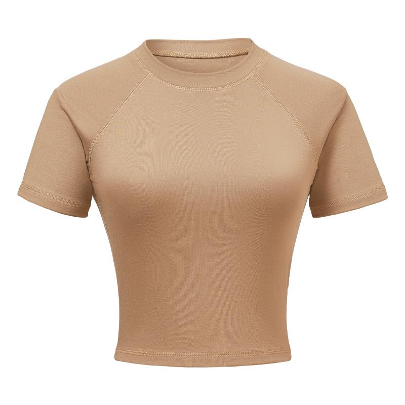 

Короткая футболка весна-лето женская облегающая американская с коротким рукавом XL