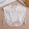 High Quality Lace White Embroidery Neckstand Fake Collar Tie Detachable False Collars Ladies Detachable Collars Decorative