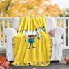 1pc Pippi Longstocking2 Theme Soft Flannel Throw Blanket - Digital Print, Polyester, Cozy for All Seasons, Perfect for Outdoor, and Travel