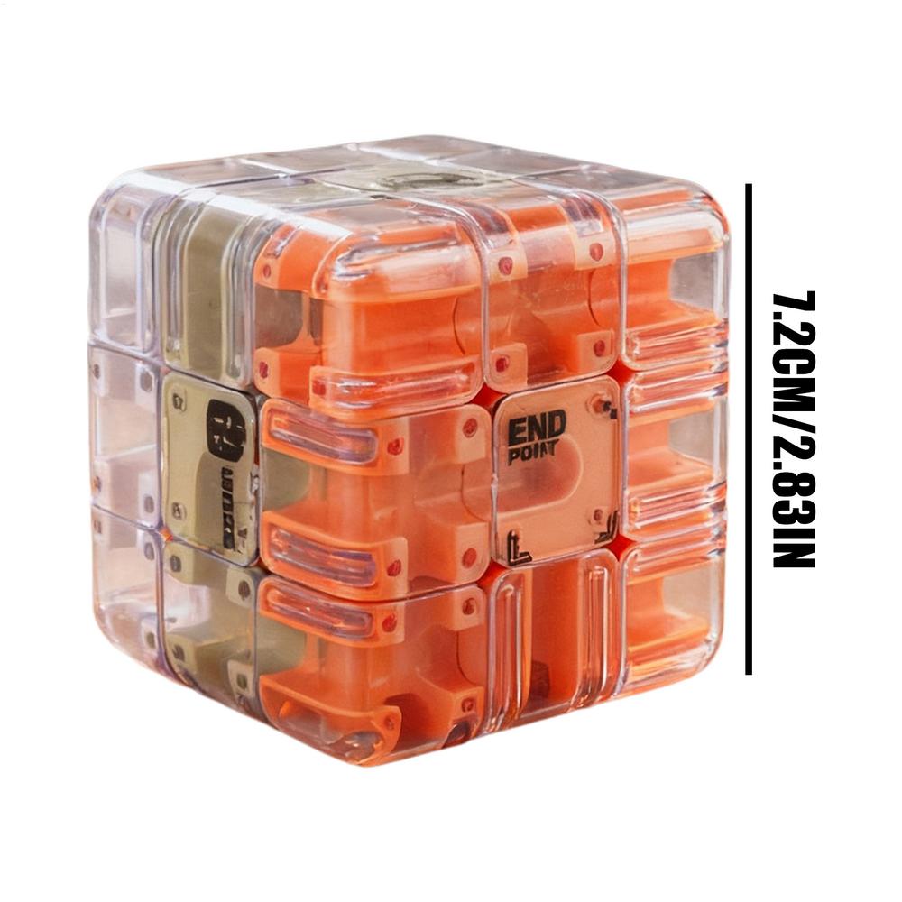 

3D Maze Cube Educational Brain Teaser Toy With Ball Track Durable Clear Design 3D Labyrinth Puzzle Maze Cube Game For Kid Aldult