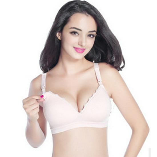 Seamless Front-Open Maternity Nursing Bra - Wire-Free, Shaping & Gathering Design