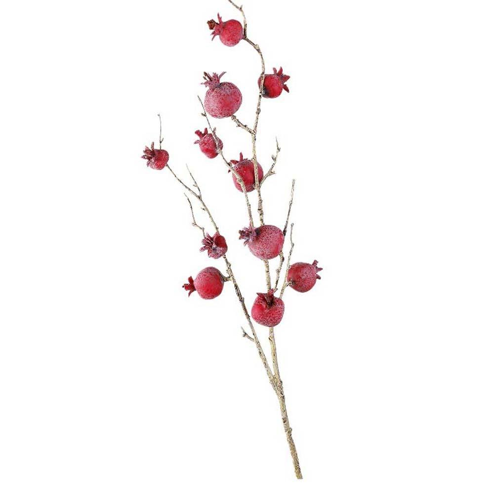 Künstliche Granatenzweige Plastik-Bonsai Falsche Blumen Schaumstoff-Früchte Zweige Handgefertigt Elegante Kunstpflanzen