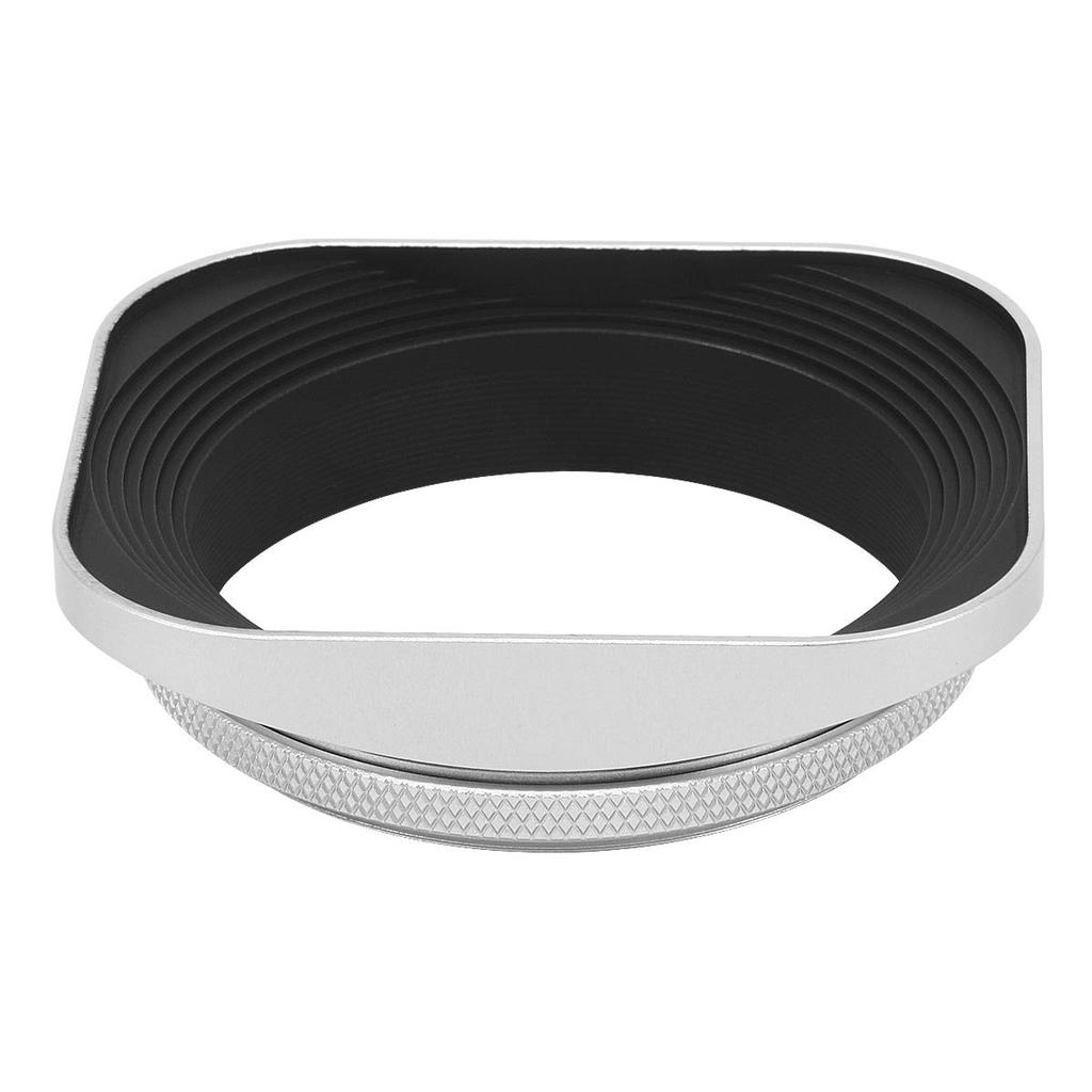 Haoge LH-W55T 55mm Square Metal Screw-in Lens Hood with Shade Design Cap for Canon, Nikon, Sony, Leica, Zeiss, Voigtlander, and Fujifilm