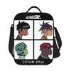 Music Band Gorillaz Insulated Lunch Bag for Women Kids Portable Food Boxes Thermal Lunch Box Tote