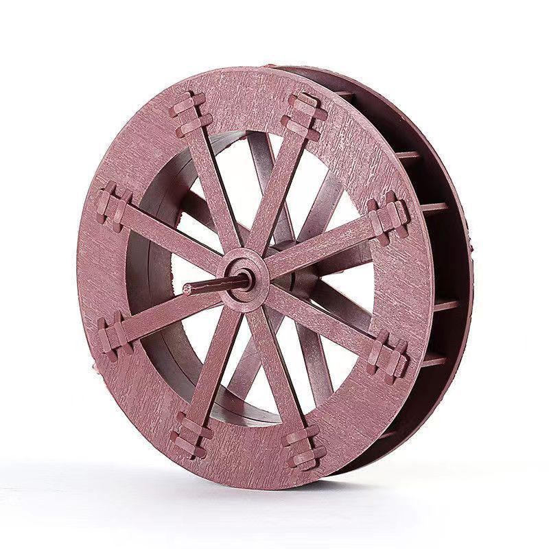 Kunststoff-Wasserrad-Gartendekorationen: Fließendes Wasser Feng Shui Rad für Aquarien und Gärten