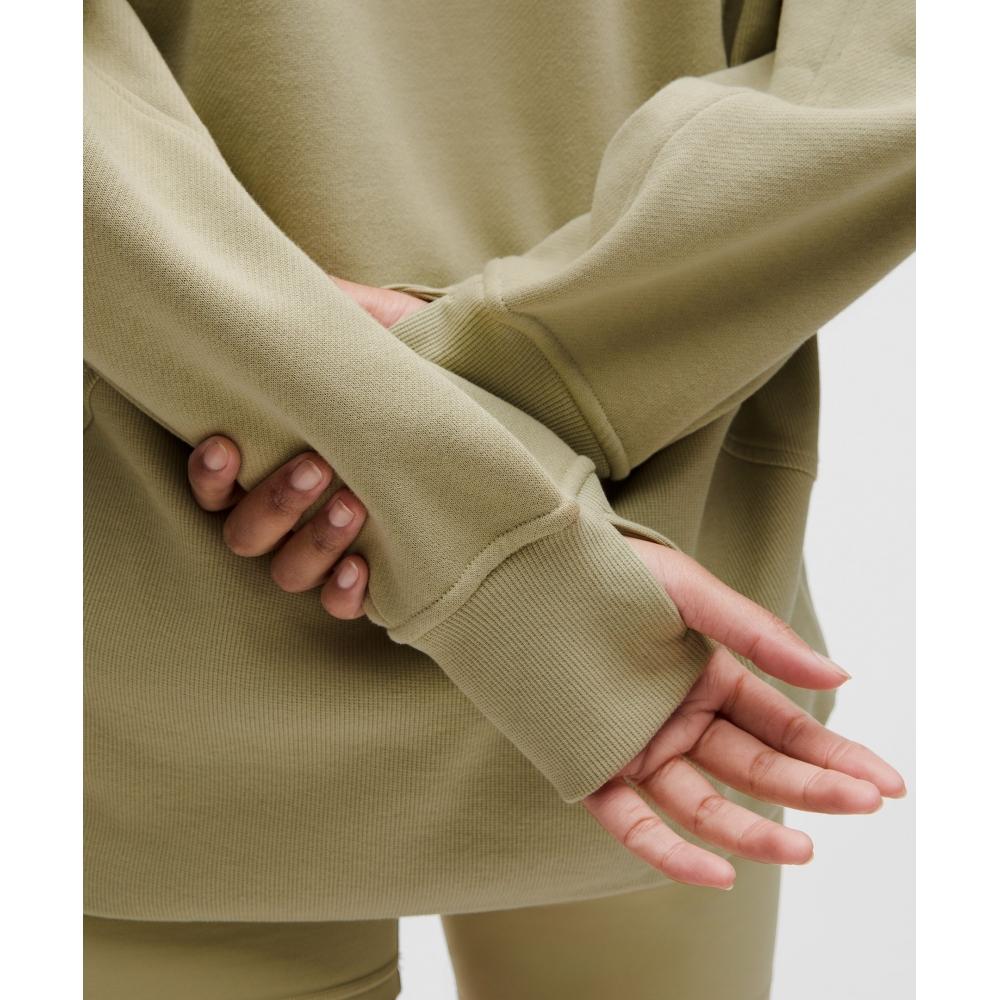 Lululemon Scuba Oversized Funnel Neck Half Zip  Long Honeydew