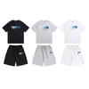 Unisex bavlněné tričko s krátkým rukávem a šortky Set Ležérní Streetwear Outfit Muži Ženy