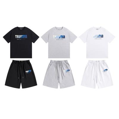 Unisex Baumwolle Kurzarm T-Shirt Shorts Set Lässiges Streetwear Outfit Herren Damen