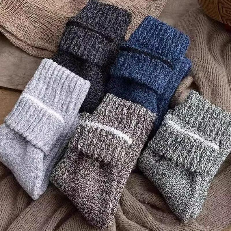 1/5/10pairs Women Winter Warm Socks Merino Wool Men Super Thicker Solid Against Cold Thermal Plush Soft Thick Snow Terry Socks