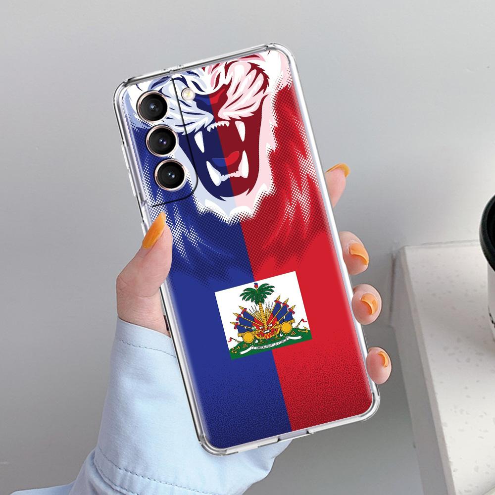 Phone Case For Samsung Galaxy S26 S25 S24 S23 S22 Ultra S20 S21 FE 5G Plus Soft Clear Cover shipping Haiti Flag