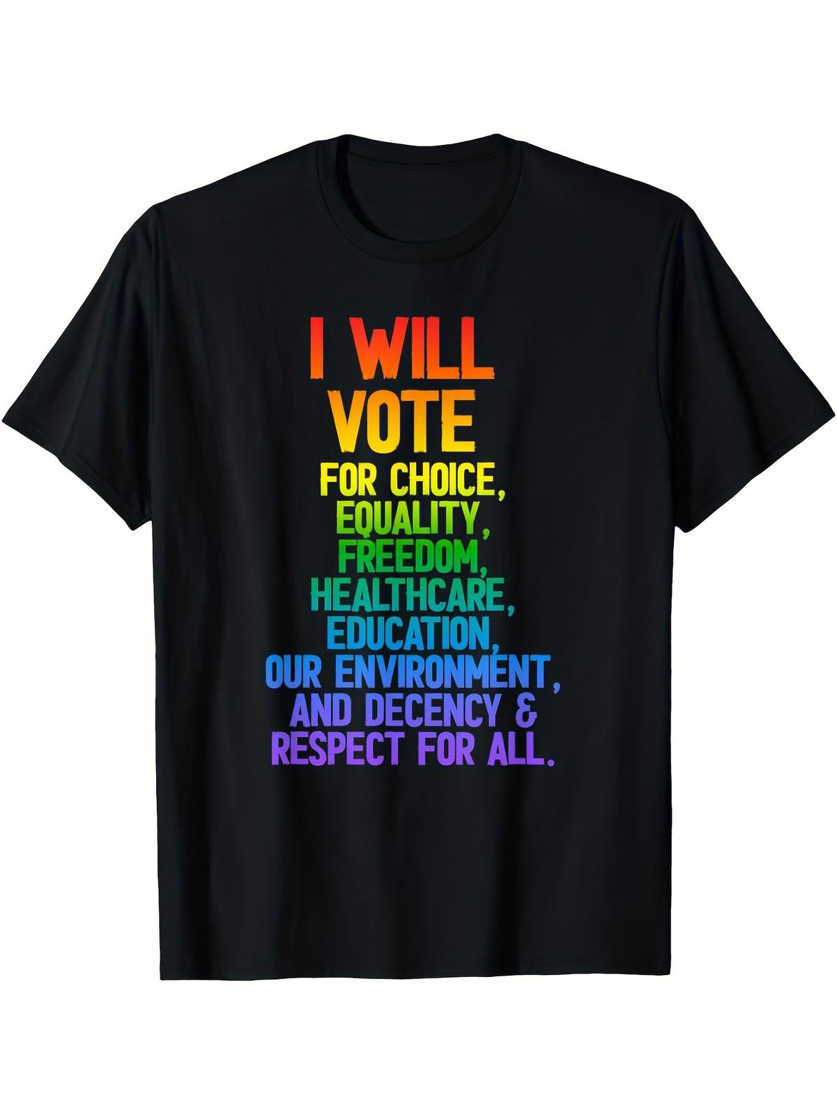 

Men s & Women s Equality & Freedom Graphic T-Shirt - Voting Rights Social Just 5XL різнокольоровий