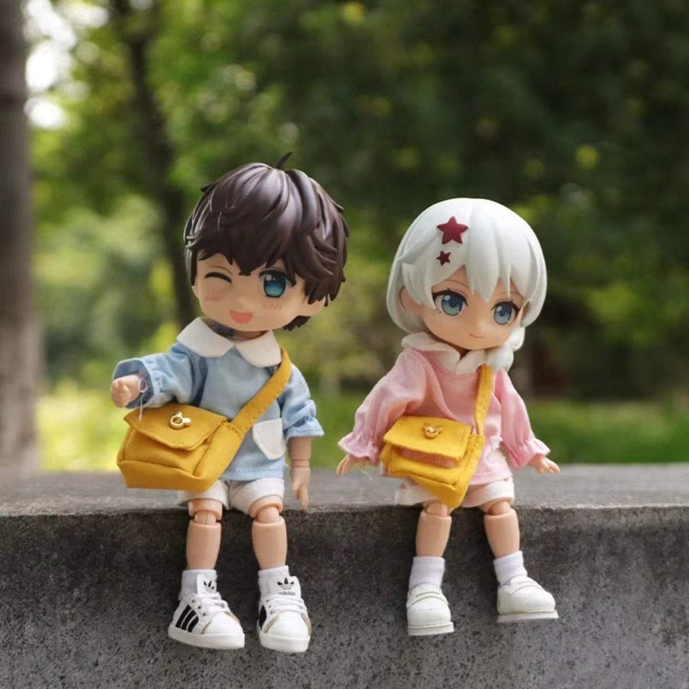 Fisherman Hat Ob11 Doll Clothes Kindergarten BJD Doll Outfit Obitsu11 School Uniform DIY Toy