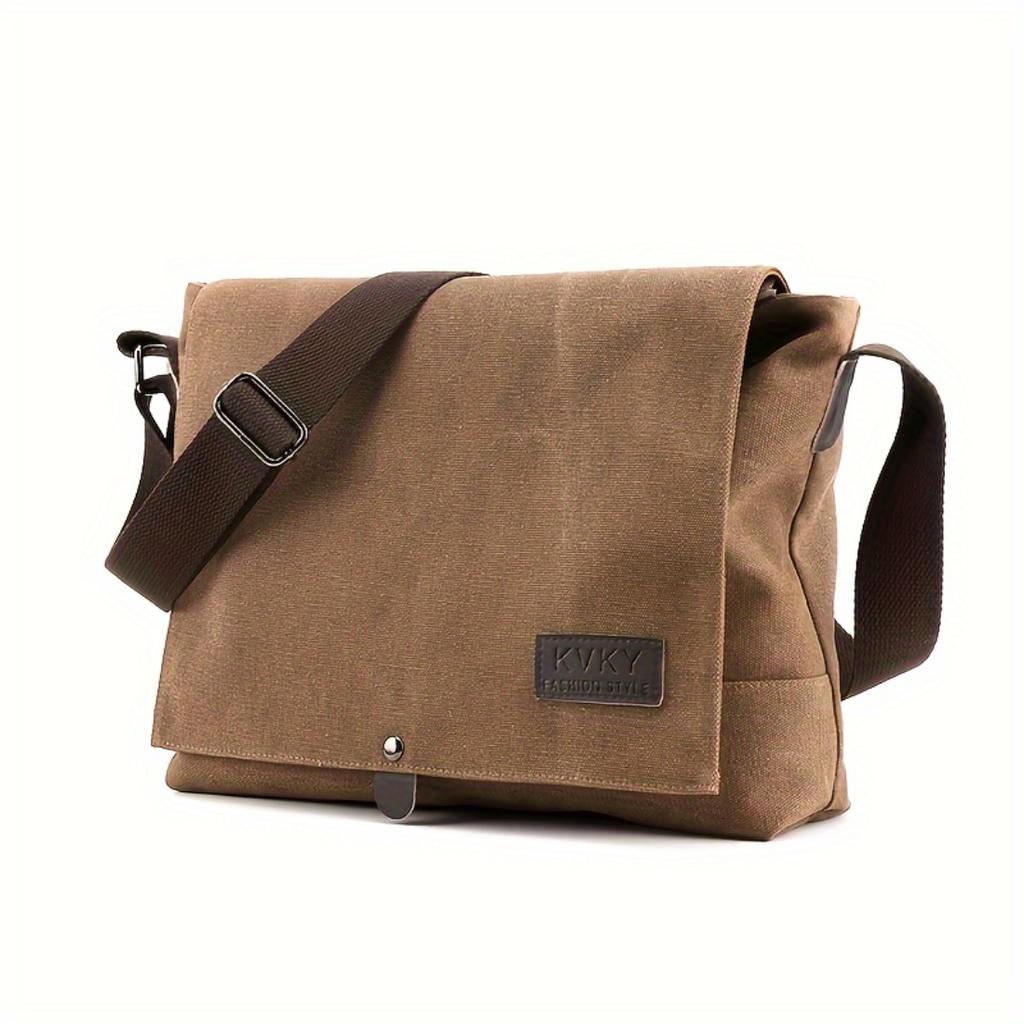 Men Minimalist Classic Textured Crossbody Bag, Fashion Casual Commuter Shoulder Pack, Ideal Daily Bag For Workplace Commute And Outdoor Travel Trips