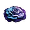3D Rose Flower Area Rug Non-slip Washable Absorbent Plush Floor Mat Irregular Floral Carpet Indoor Living Room Bedroom Bathroom Kitchen Decoration