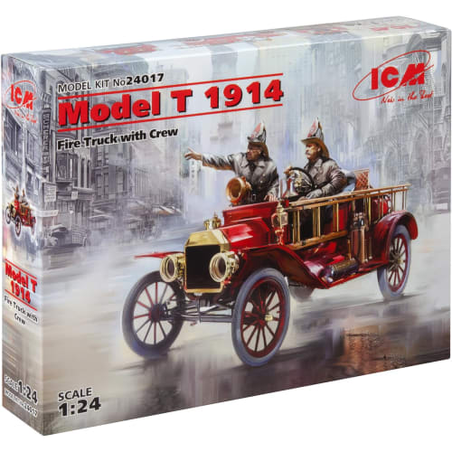 

ICM 1/24 Scale Model T Ford 1914 Fire Engine with Crew, Plastic Model 24017