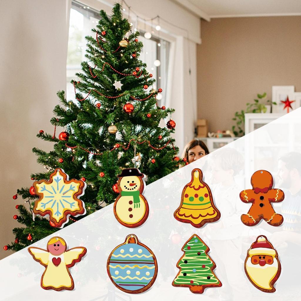 Unfinished Christmas Ornaments Christmas Tree Art Craft Ornaments Wood Decor For Room School Office Apartment Dormitory