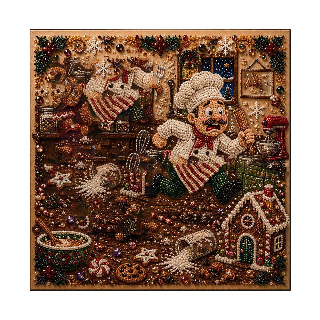 Christmas DIY Kit - Creative Painting Supplies with Pearls for Holiday Decorations