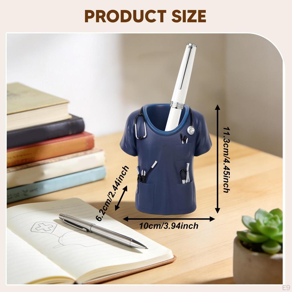 Nurse Scrub Top Pen Holder Gift Pencil Tabletop Ornament for Desk Shelf