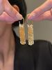Gold Long Tassel Statement Earrings: Elegant, Big-Face Design, Versatile High-End Women's Trend