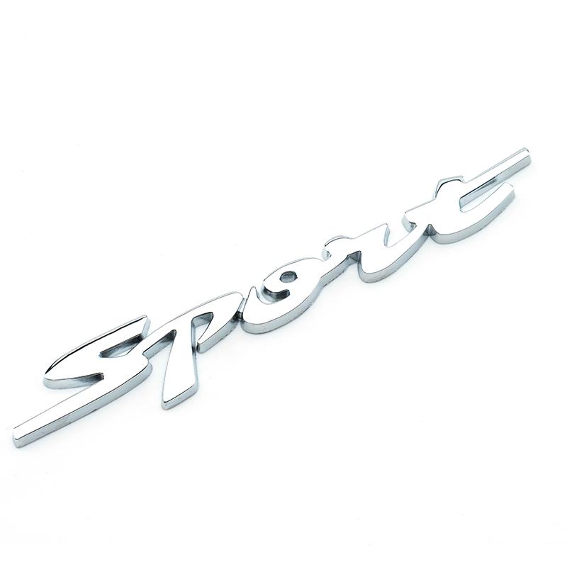 Metal 3D Chrome Car Trunk Auto Body Racing Sport Word Letter Sticker Water Proof Logo Emblem Badge Decal Sticker Car Accessories