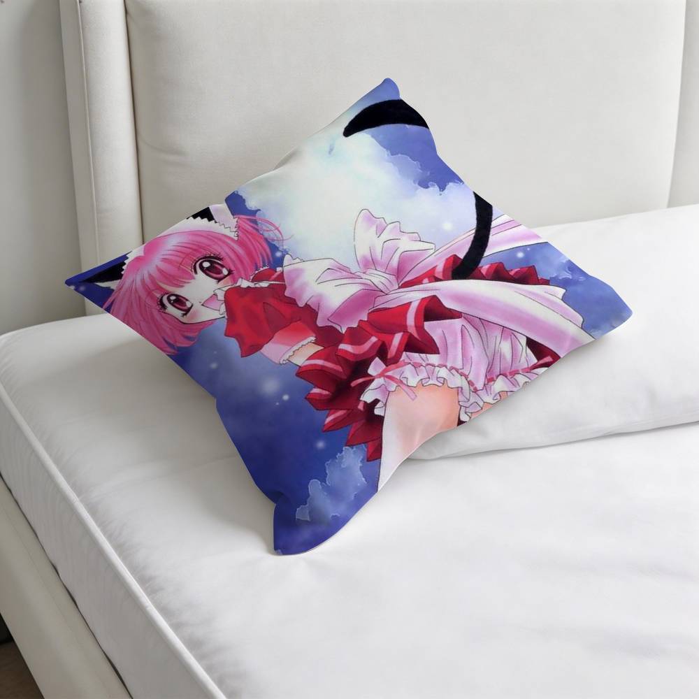 

TTokyo Mew MMew Ichigo Fashion Square Pillow Case Durable Throw Pillow Cover for Sofa Couch Chair 30x30 cm