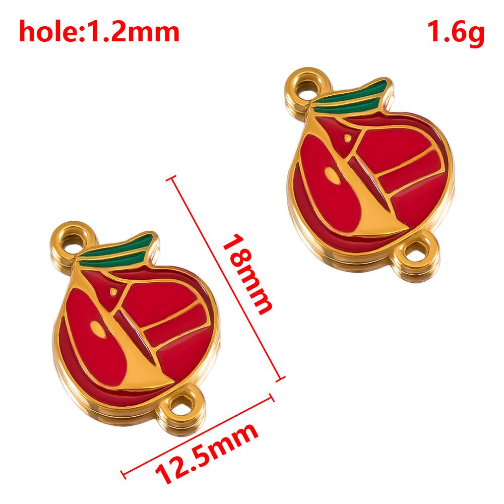 2pcs Stainless Steel Enamel Flower Charm Plant Sunflower Rose Daisy Necklace Bracelet Pendant Component DIY Craft Jewelry Making