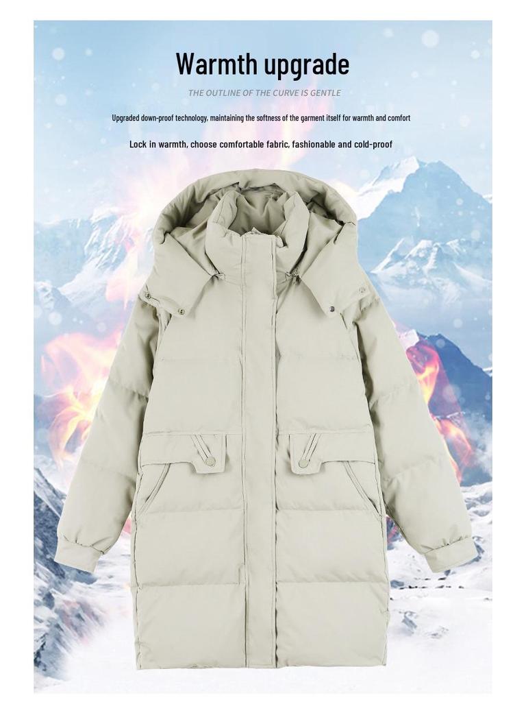 Women's Mid-length Quilted Cotton Coat: 2024 Winter Loose Plus Size, Thickened & Padded Jacket