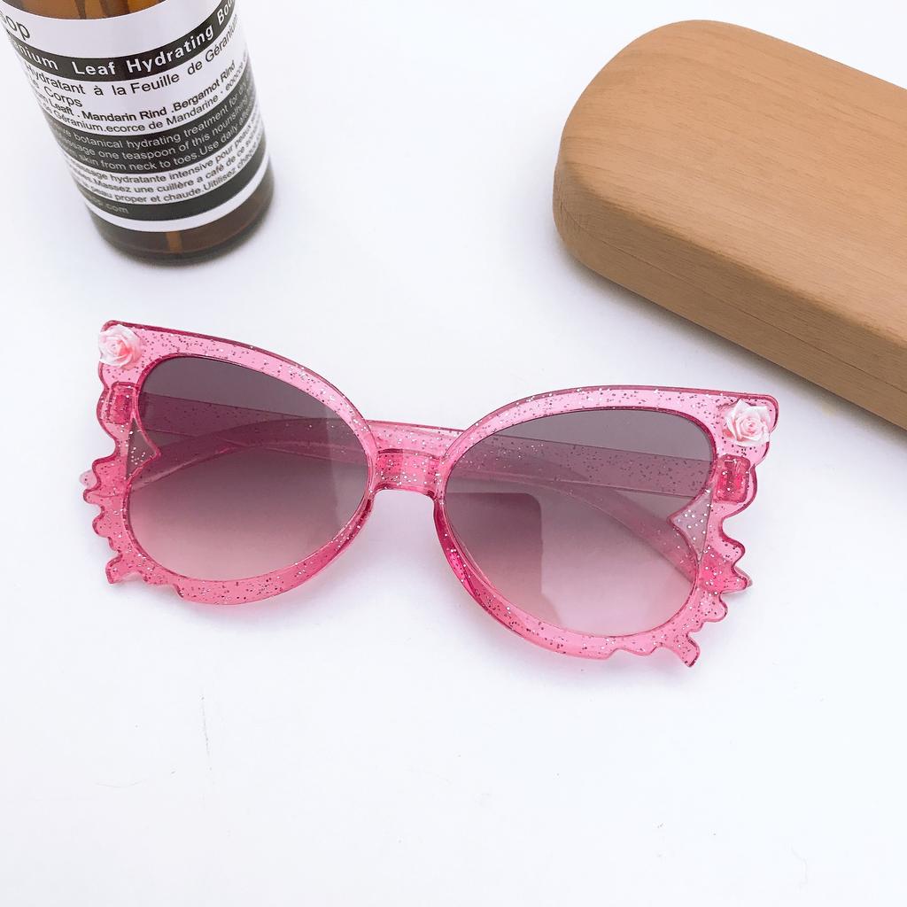 Women'S Light Luxury Diamond-Encrusted Glasses, Advanced Concave Sunglasses, Children'S Uv-Proof Sunglasses