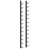 Wall Mounted Wine Rack for 12 Bottles 2 Pcs Black Iron