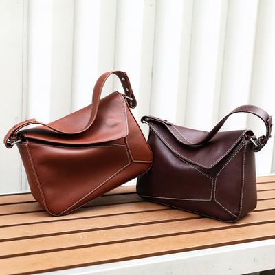 Módní crossbody taška přes jedno rameno z vrchní vrstvy hovězí kůže do podpaží pro dojíždění Dámská taška