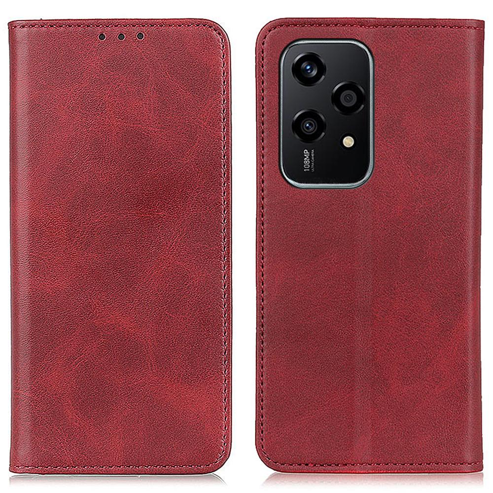 

Для Honor 200 Lite защитный чехол магнитный застежка кожаный кошелек чехол для телефона Red