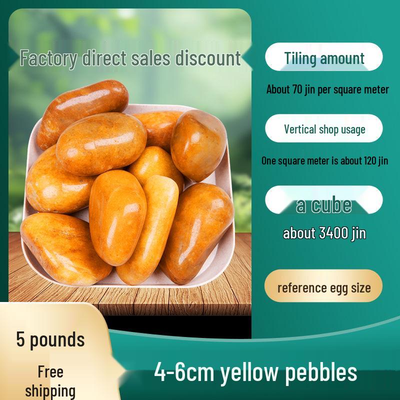 Courtyard Five-Color Pebble Paving: Natural Small Stones for Garden Landscaping