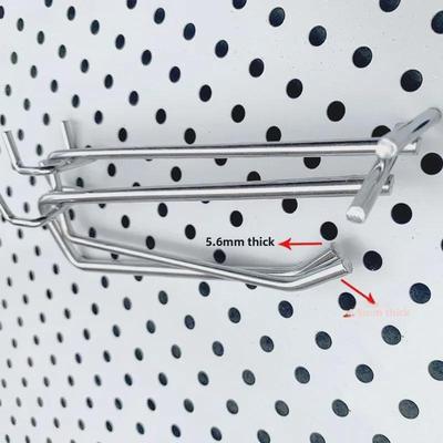 Double Line Hook for Supermarket Shelf with Round Hole Board and Price Tag Holder