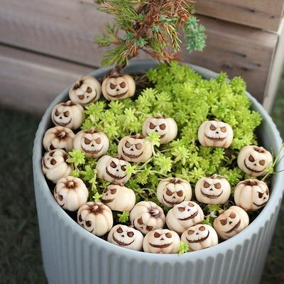 Halloween Pumpkin Decorations 20 Pcs Resin - Reusable Creepy Mini Realistic Pumpkins Creative and Interesting Garden Ornaments