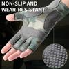 Sweat-absorbent Men Cycling Gloves Elastic Fingerless Gloves New Fishing Gloves