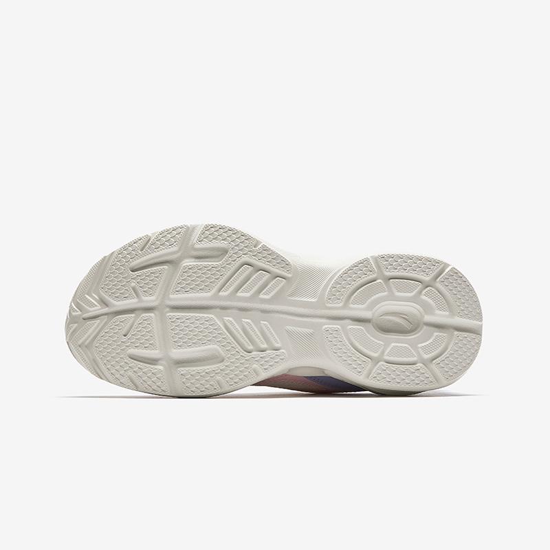 Anta Kids Synthetic Leather Fabric Trendy Versatile Lightweight Shock Absorbing Low Top Running Shoes Men Running Shoes White Pink Purple A22445577-3