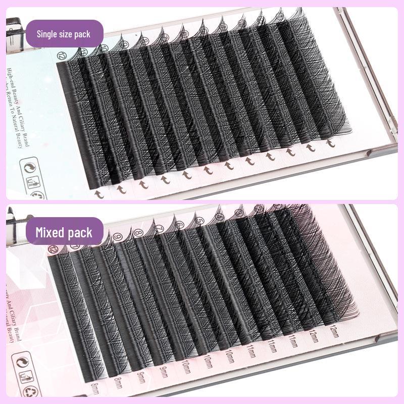 0.07Y-Typ Geklebte Wimpern: Verwicklungsfrei, Verwurzelt, YY Love Webweben, Florale Bepflanzung.